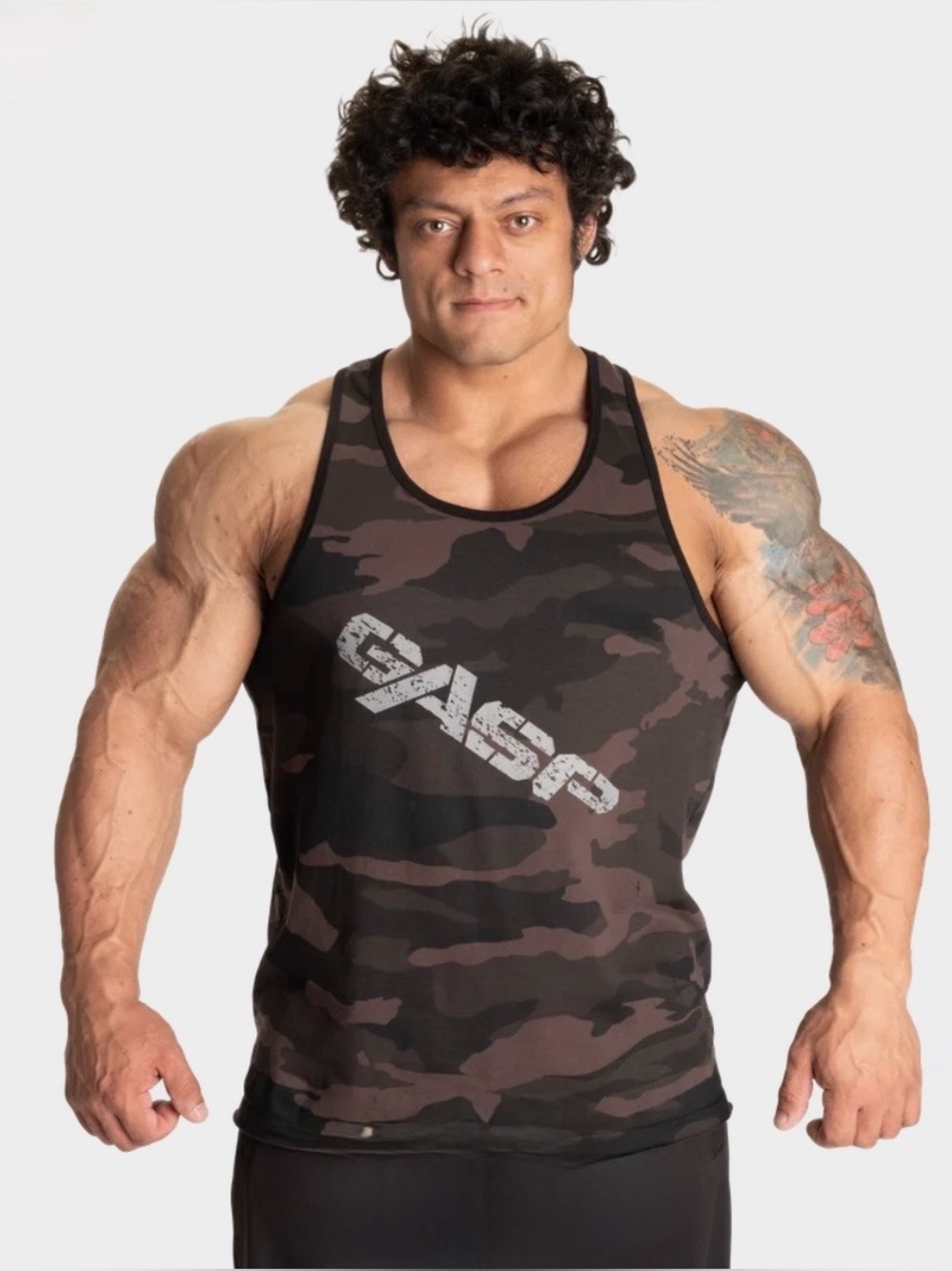 GASP Vintage T-back gray camo tank